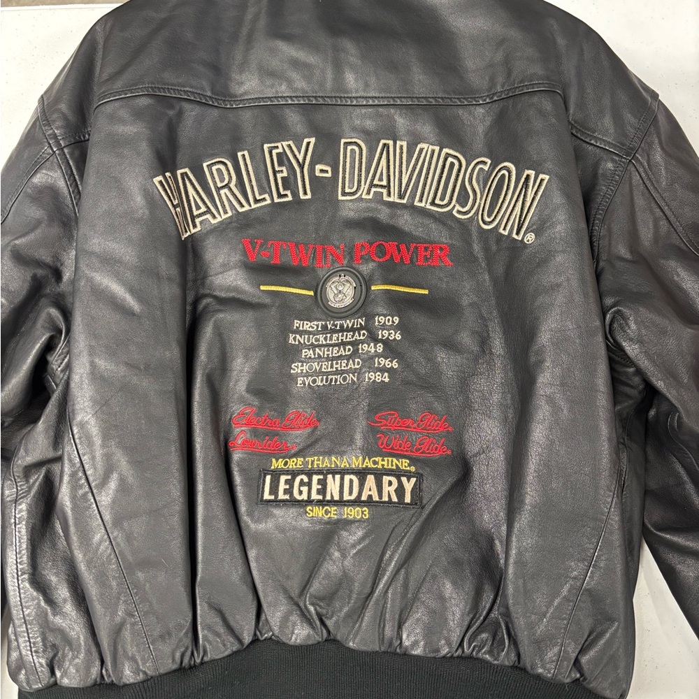 Harley-Davidson V-Twin Power Black Leather Jacket